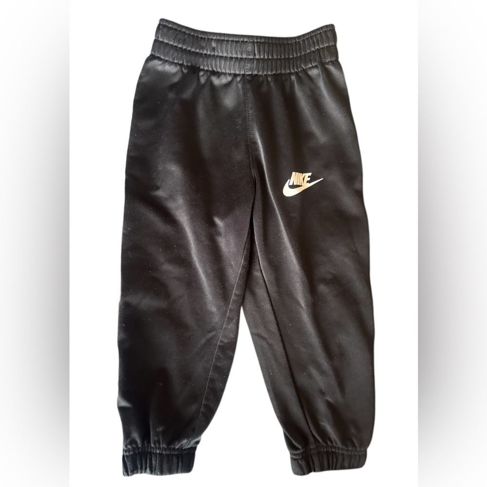 Nike Kids Black Joggers with White Logo